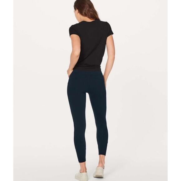 Lululemon in Movement 7/8 Tights Nocturnal Teal Blue Leggings size 6 - Picture 3 of 16
